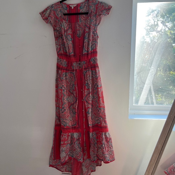 Lucky Brand Women's dress - Red and Gray Paisley - Picture 3 of 8